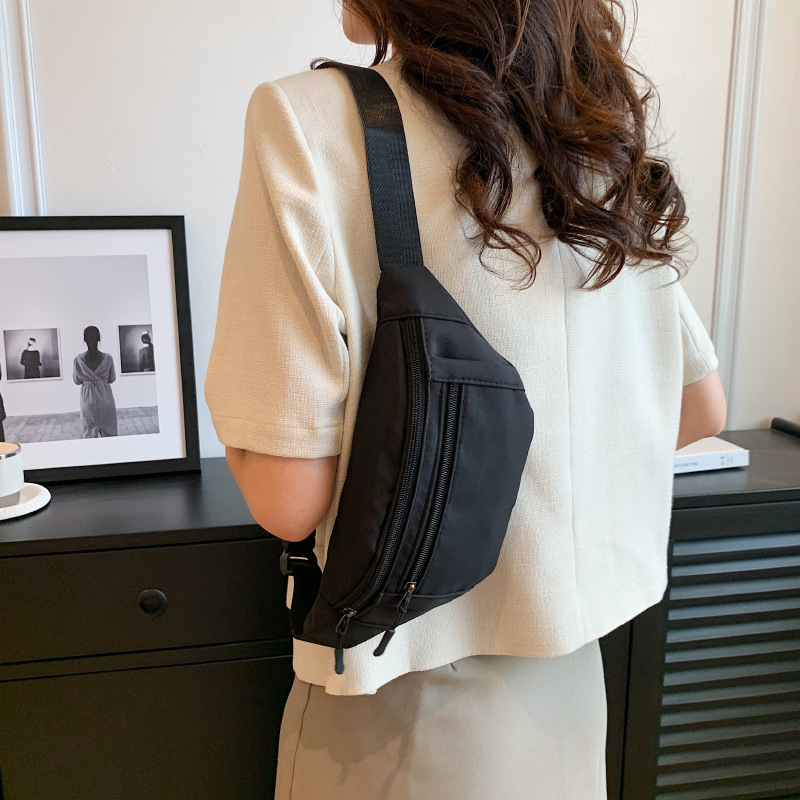 New cross-border sports shoulder bag, unisex casual shoulder bag, multi-layer mobile phone waist bag, men's and women's crossbody bag.