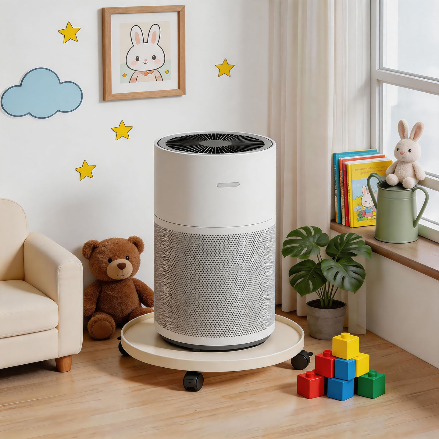 Air purifier base, household multi-functional mobile storage rack, dehumidifier, dehumidifier, water dispenser mobile bracket