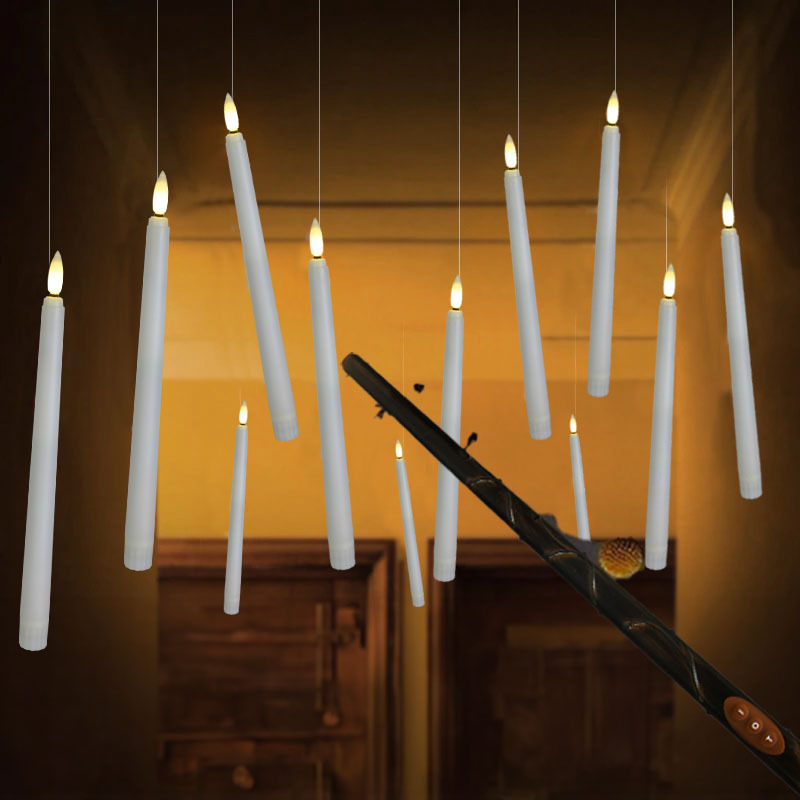 The electronic candle lamp can suspend the magic wand and be remotely controlled at regular intervals to decorate the home, creating a festive atmosphere for Christmas and Halloween
