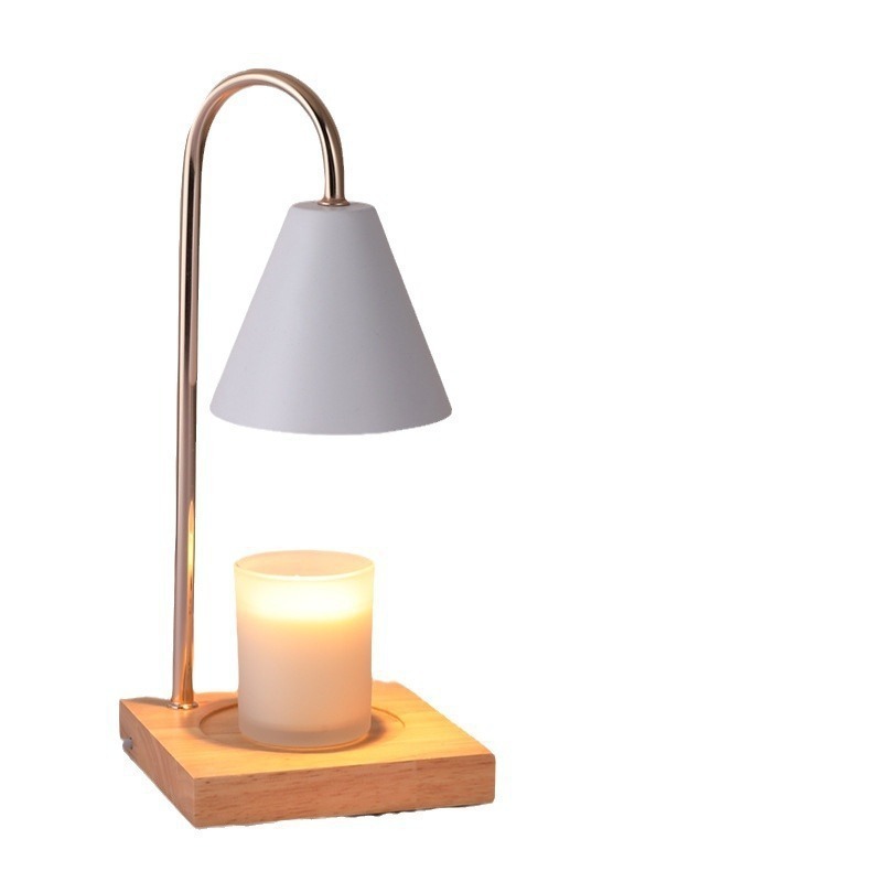 Cross-border Amazon candle/candle lamp/bedside lamp/timed dimming solid wood flameless aromatherapy lamp