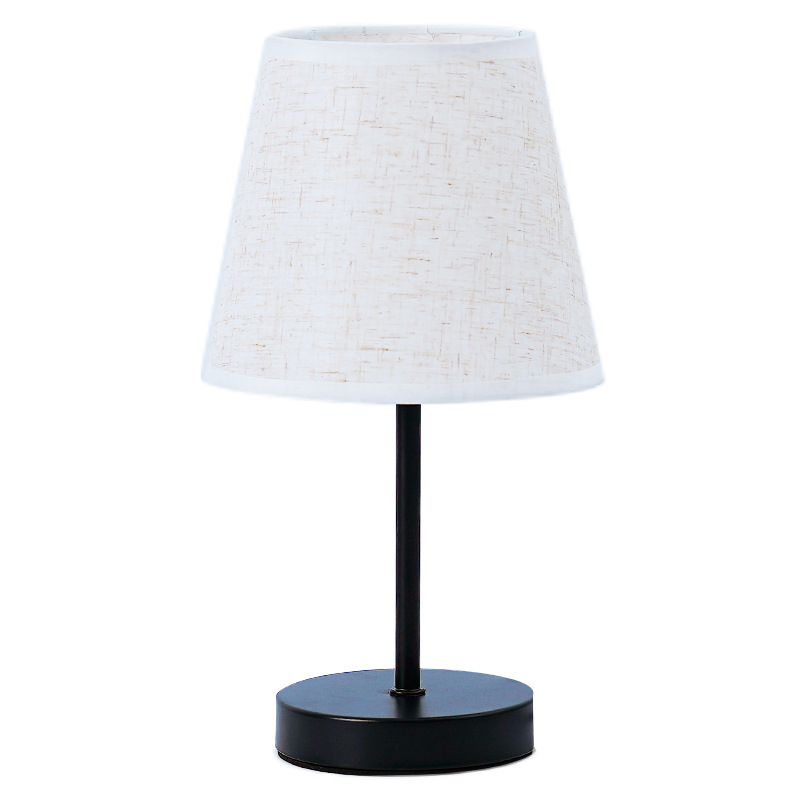 Solid wood and fabric USB small table lamp for bedroom, bedside lamp, study, dormitory, LED night light, creative ambient light decoration