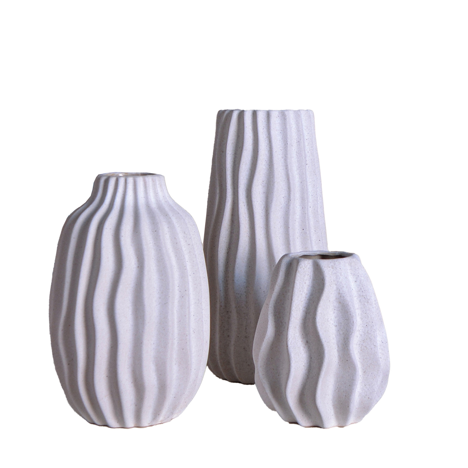 Original organic line ceramic flower and dried flower vase with stone texture and hand-feel glaze, modern minimalist ornament, wholesale, cross-border hot seller.