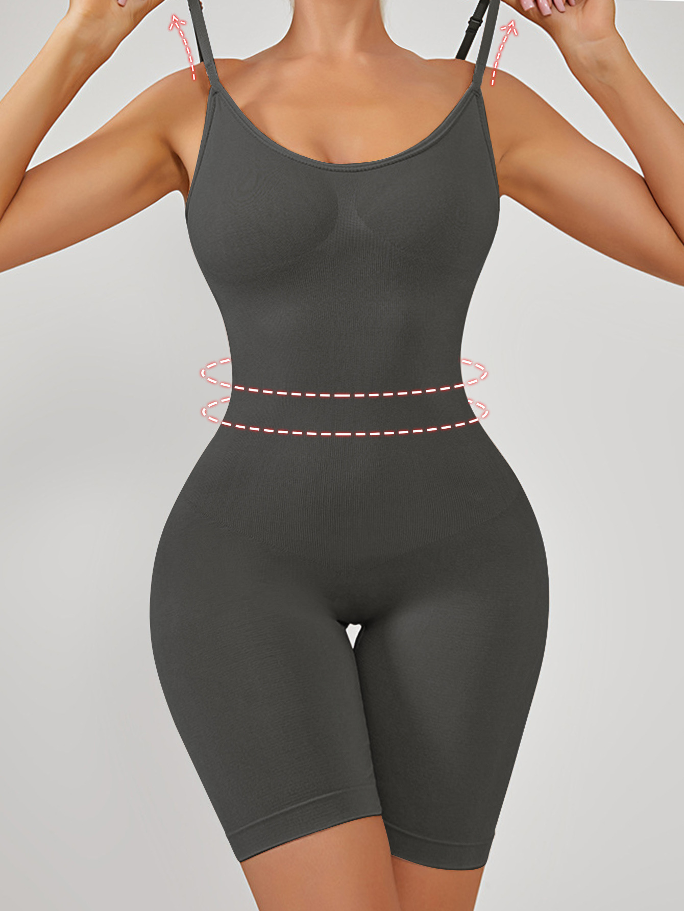 Cross-border European and American style plus size seamless postpartum yoga base layer tummy control waist shaping bodysuit fake buttock lifting