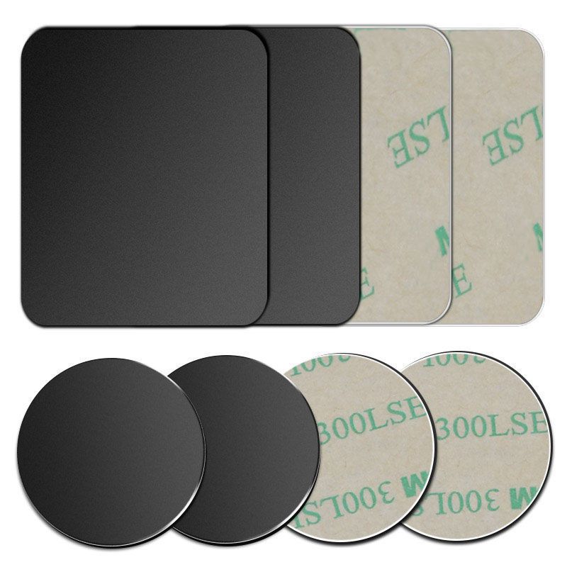 New magnetic car phone holder accessory, round black electrophoretic magnetic sticker, induction light wholesale, cross-border e-commerce.