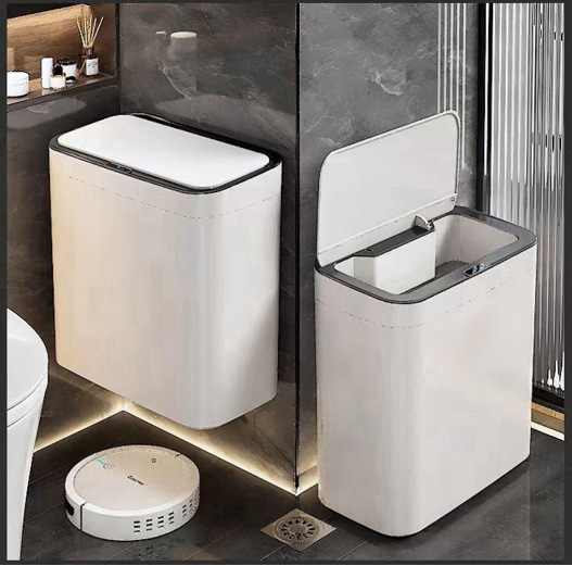 The crevice smart trash can can quickly sense and be easily placed. Wall-mounted and suspended trash can, bathroom wastebasket wholesale