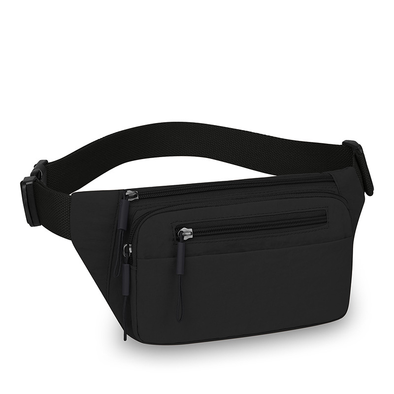 Cross-border fashion minimalist women's waist bag, casual and versatile, suitable for outdoor sports, lightweight chest bag, shoulder bag, crossbody bag, and phone bag.