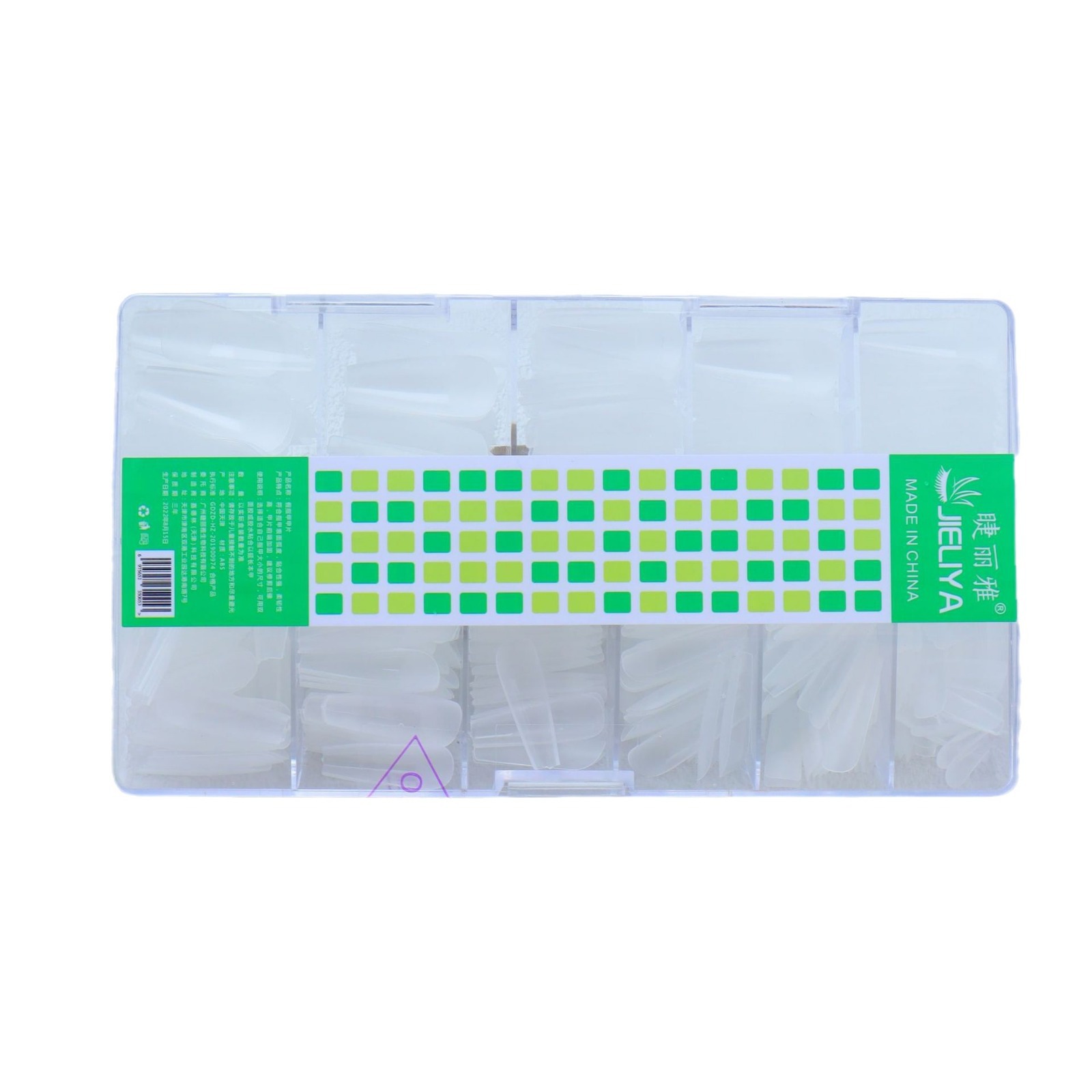 New crescent-shaped C-arc shallow semi-attached nail sheet, ultra-thin and seamless French short nail style