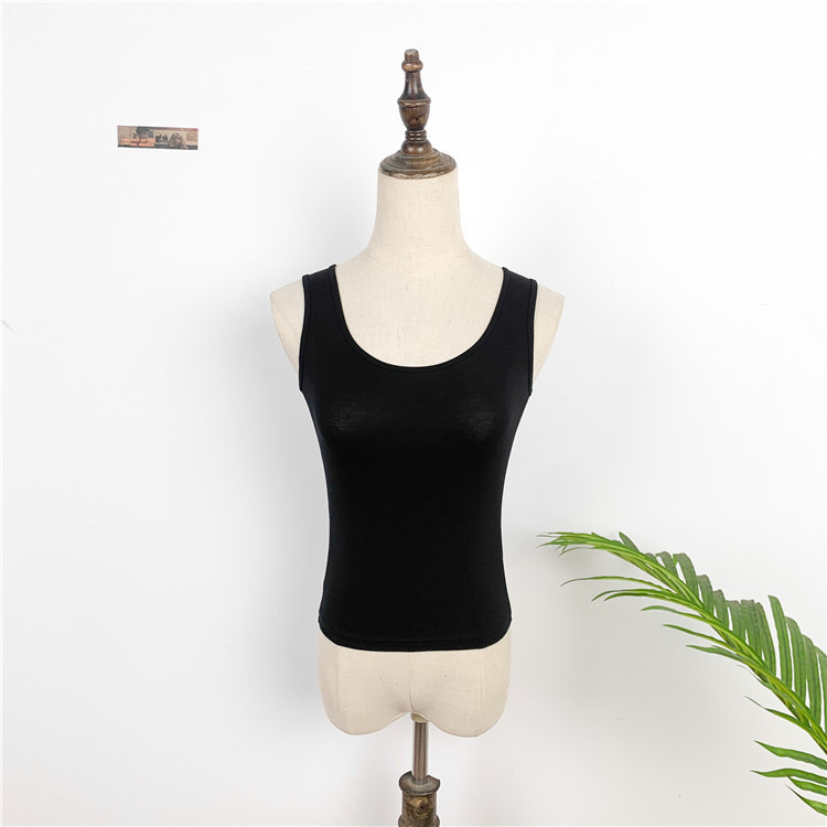 Popular cross-border e-commerce platform from Europe and America, Amazon, wide-strap tank top for plus sizes, modal sleeveless base layer.