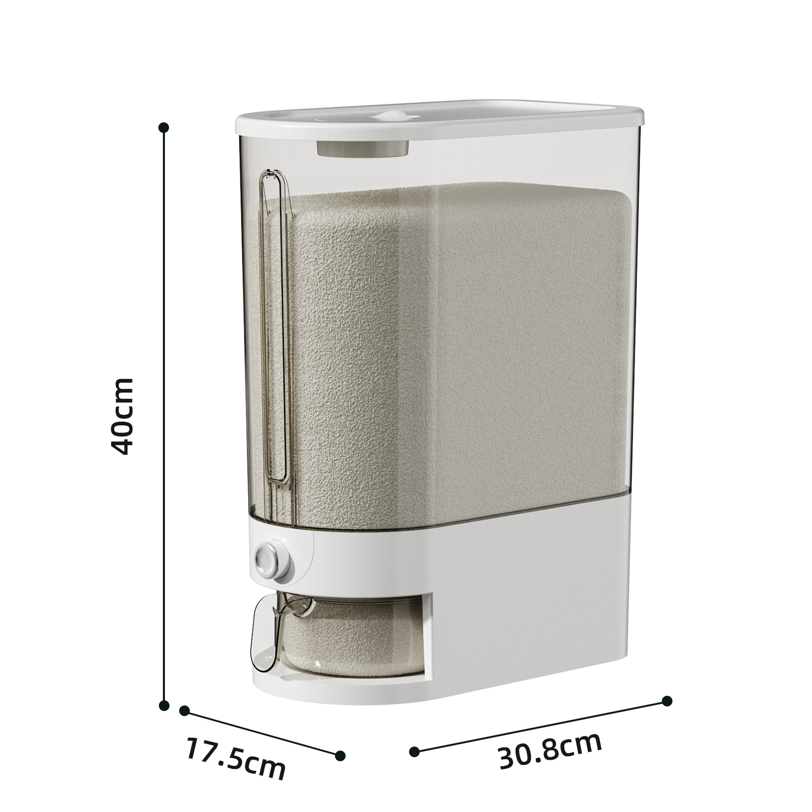 New household plastic rice bucket, insect-proof and moisture-proof sealed bucket, rice jar, flour storage tank, coarse grain storage box, rice box