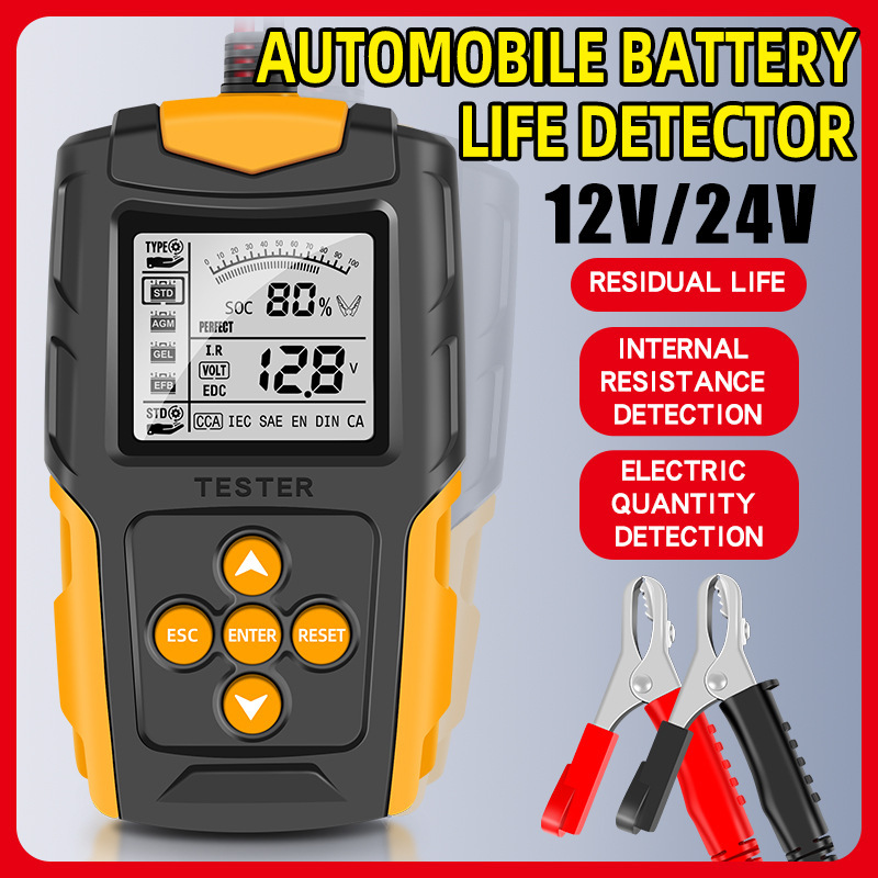 New Home Automotive Battery Digital Display Parameter Tester for 12V/24V Automotive Battery Internal Resistance