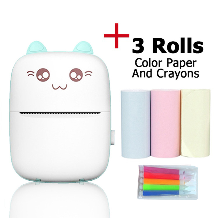 Self-adhesive small portable wireless thermal photo printer pocket student mini error label printer