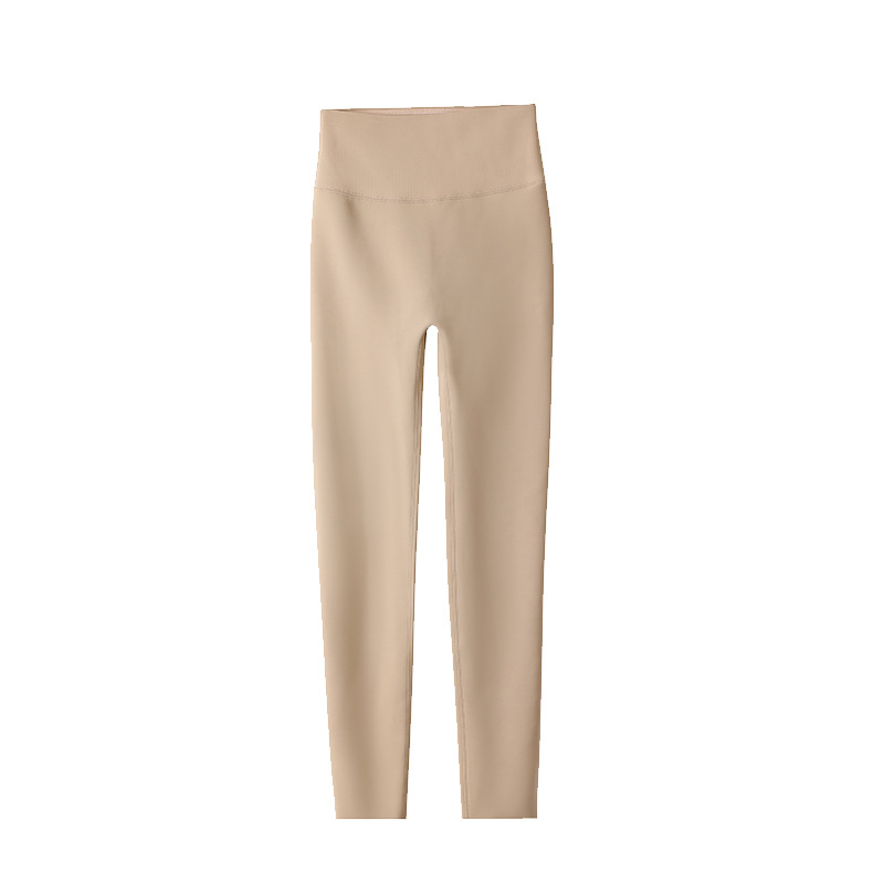 Fleece shark pants for women's outerwear, new autumn and winter thickened warm tight yoga pants, high-waisted slimming leg leggings