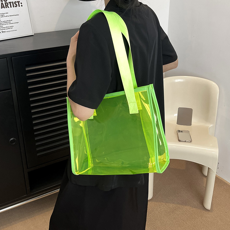 Women's 2023 New Trendy and Versatile Large Capacity Transparent Bag - Shoulder Bag, Tote Bag, Jelly Bag
