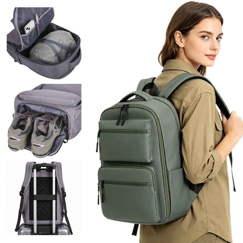 Outdoor sports backpack with independent shoe compartment, unisex shoulder bag, casual travel bag, laptop bag, school bag