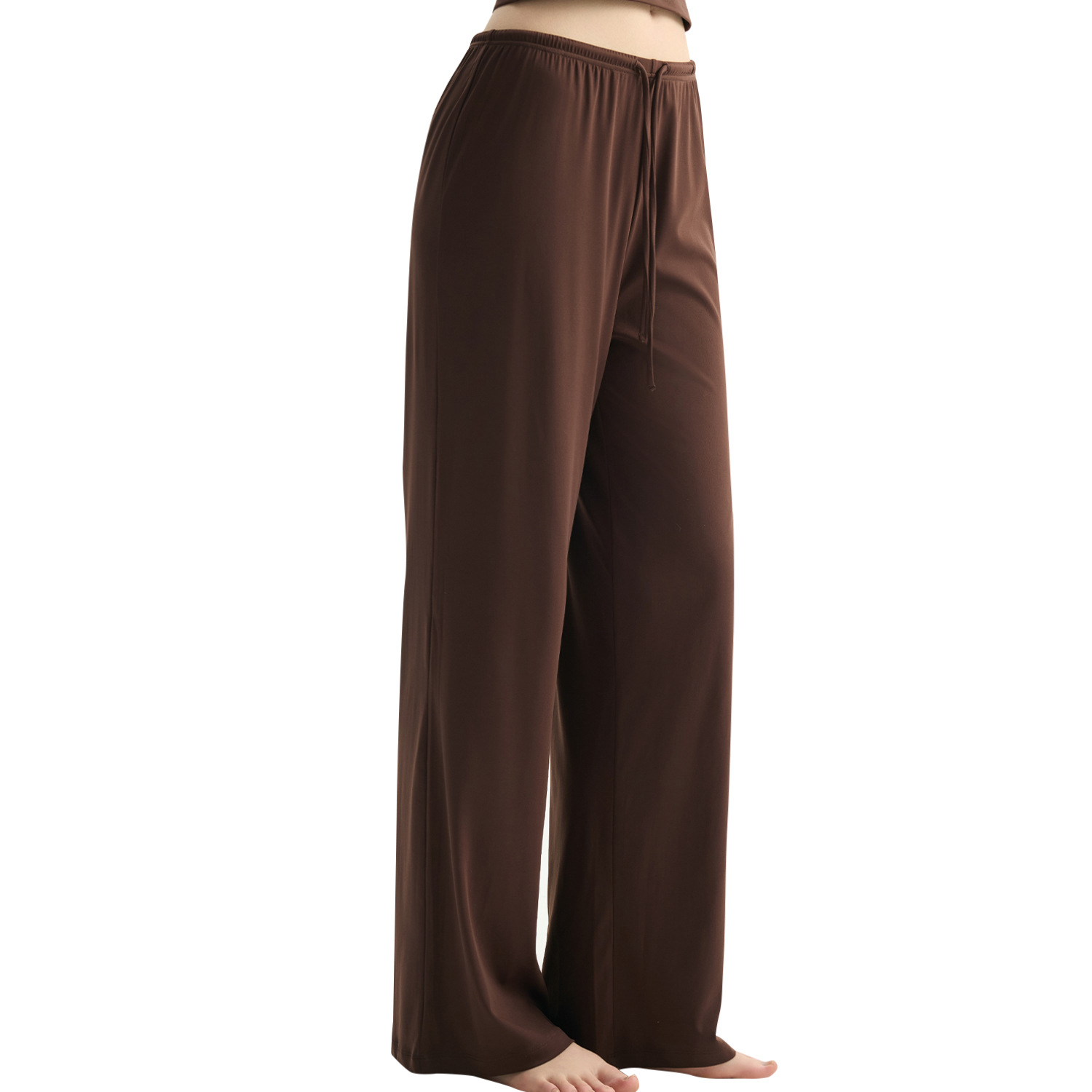 Women's Yoga Pants, Loose Casual High-Waisted Straight Leg Pants with Flowing Flow, Slimming, Training, Sports, Narrow Wide-Leg Pants, Summer