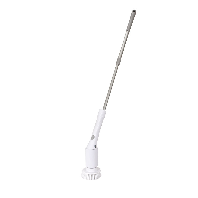 Electric telescopic cleaning brush, long handle, rotating bend head, bathroom floor brush, crevice tool wholesale.