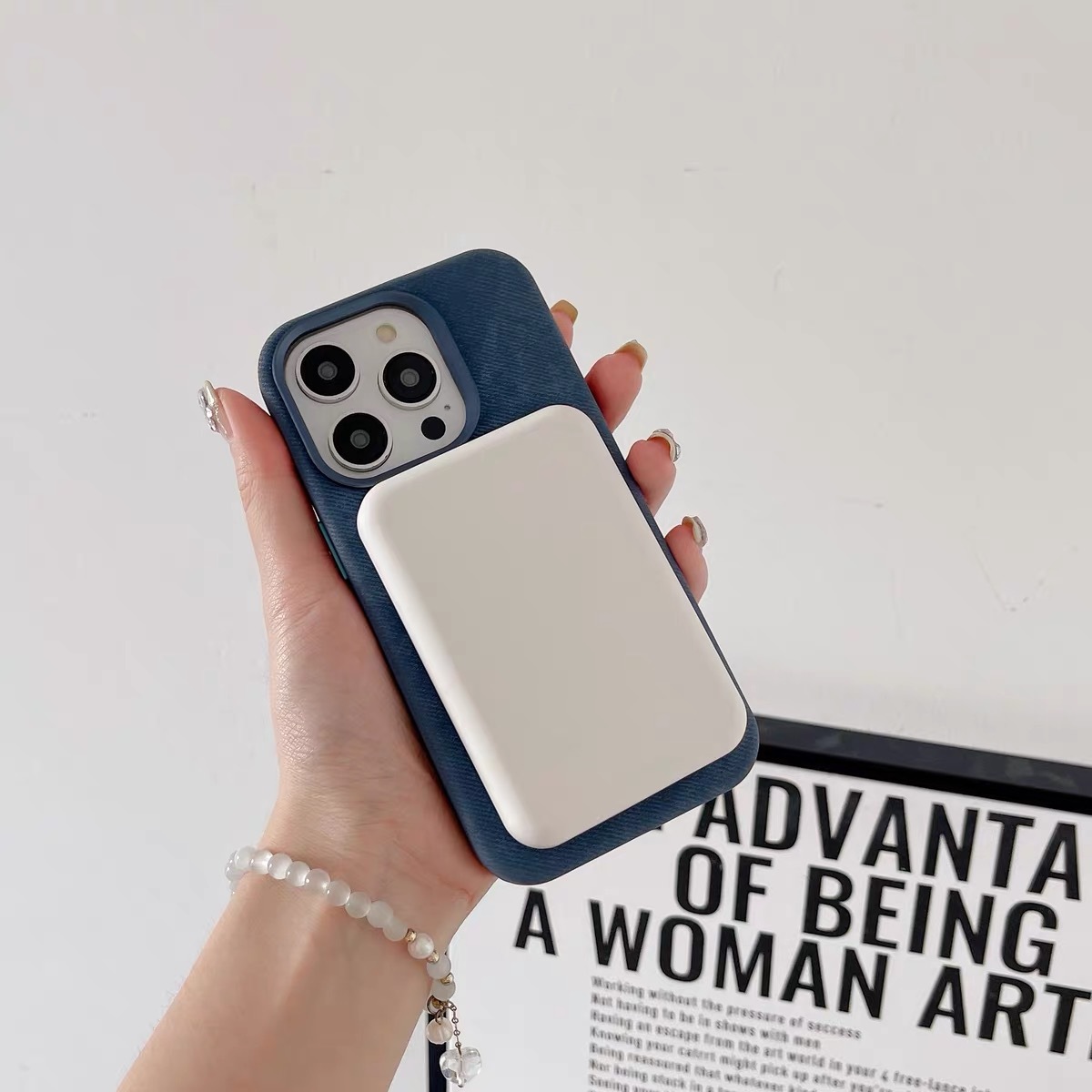 Flannel iPhone 17 Pro Max Phone Case with Microfiber Texture, Magnetic Attachment, Shockproof Protective Case for Apple 16