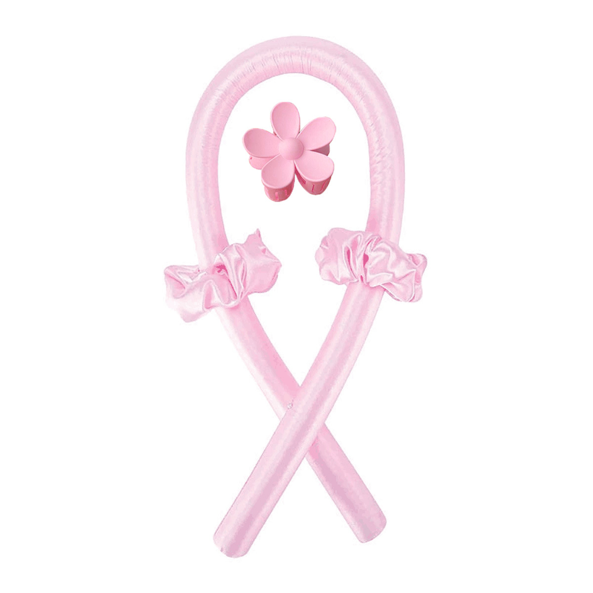 Cross-border Lazy Person's No-Heat Curling Iron Set: Foam Curling Iron, Scrunchies, Hair Ties, Sweet Flower Hair Clips, Curling Iron