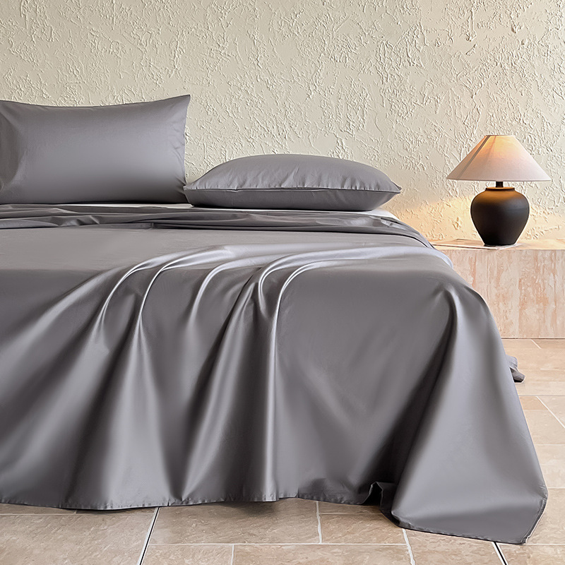 Authentic Hotel Grade A 100-count Long-staple Cotton Bed Sheet, Single Piece, Pure Cotton Satin Duvet Cover, Single Fitted Sheet for Naked Sleeping