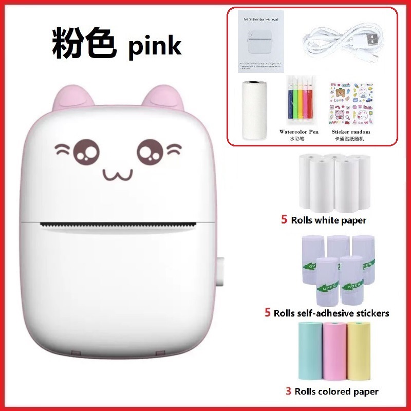 Cross-border C9 Mini Printer: Small, Portable, Pocket-sized, Error Printer, Thermal, Bluetooth, for Mobile Phones