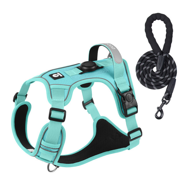 Cross-border pet chest and back large dog explosion-proof impact locator dog chest harness Large dog outdoor harness Labrador