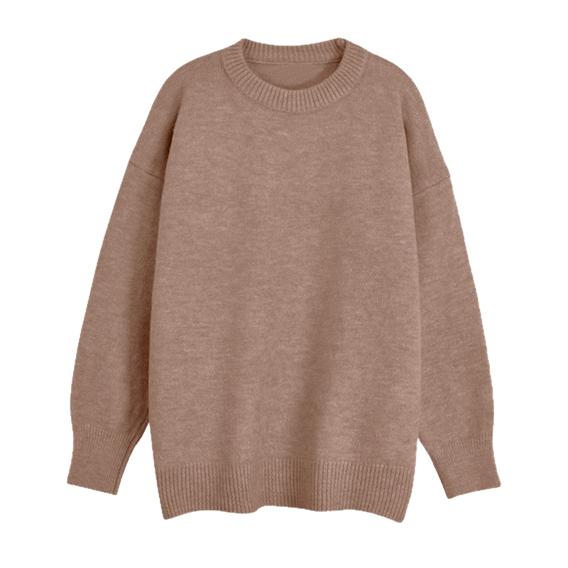 Korean style laid-back soft and fluffy sweater for women's autumn and winter, thickened 2025 new style loose round-neck stylish knitted base layer