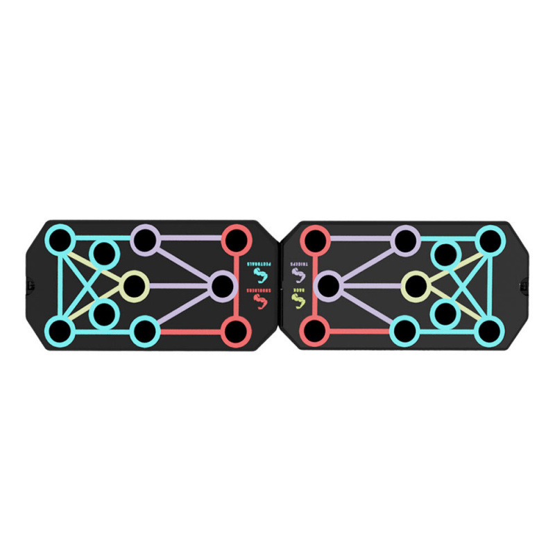 Portable multi-functional push-up board/plank exercise board for chest and abdominal muscle training (English and Chinese versions) for foreign trade.