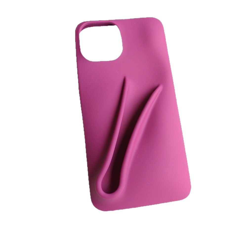 Hailey's favorite storage lip gloss/lip stain case for iPhone 17, simple solid color silicone phone case, creative drop protection.