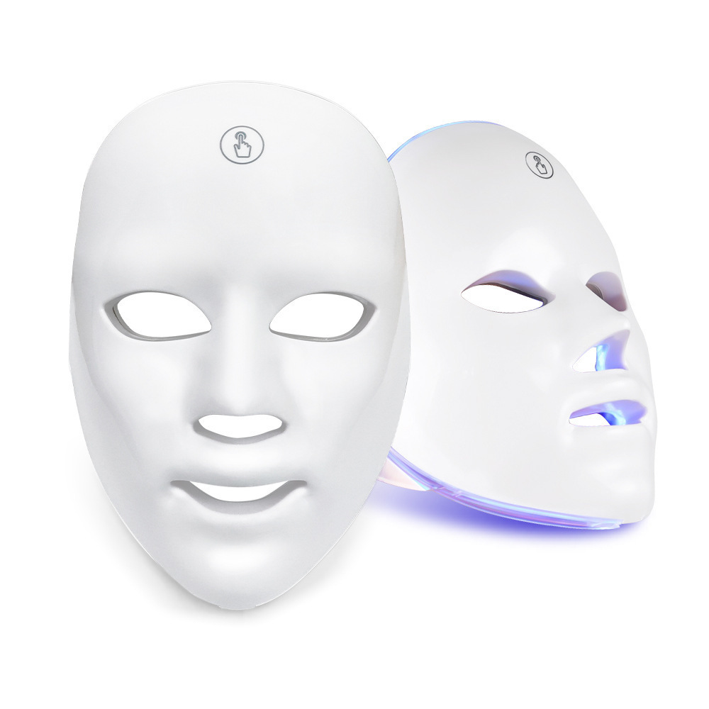 Home LED photon skin rejuvenation device, red and blue light beauty instrument, spectral mask, facial care introduction device