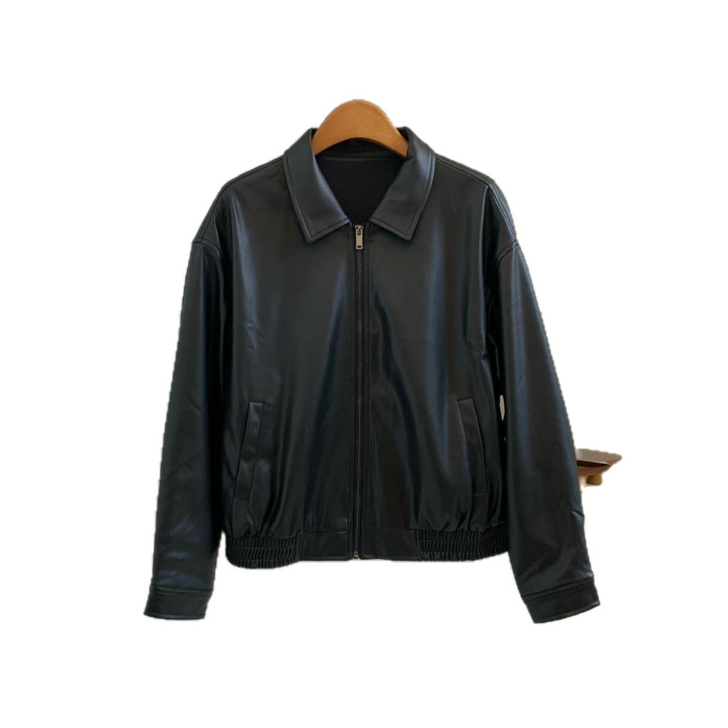 "Hong Kong style is fashionable!" Autumn new collection: Loose, cool, casual, versatile, slimming PU leather jacket, short coat, top for women