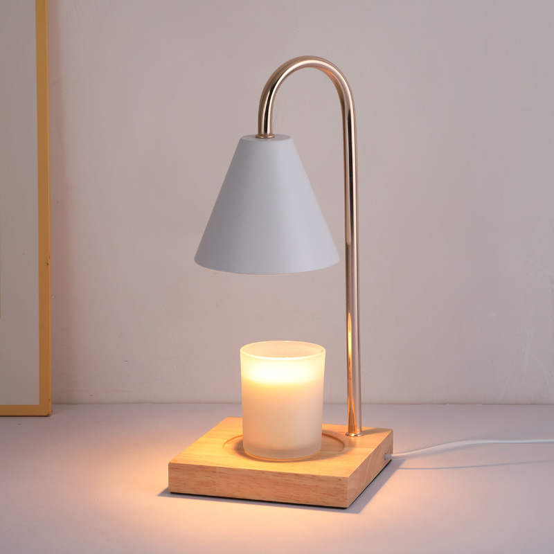 Cross-border Amazon candle/candle lamp/bedside lamp/timed dimming solid wood flameless aromatherapy lamp
