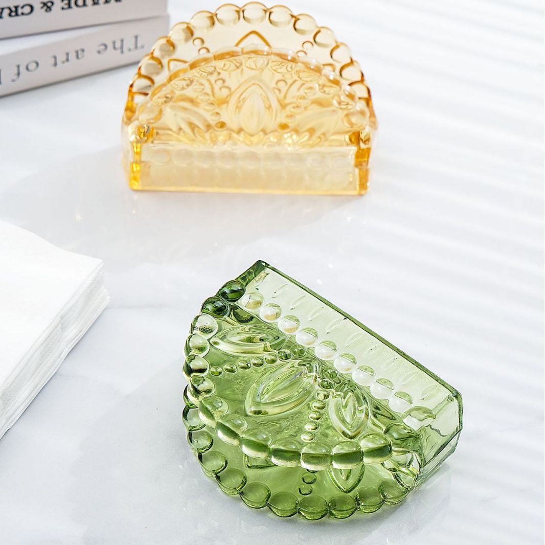 Hotel table tissue holder, Western restaurant tissue clip, glass business card holder, coffee filter holder, tissue holder, storage rack