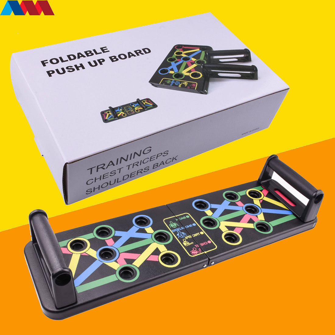 Foldable push-up training board, multi-functional home fitness equipment, portable abdominal exercise device.