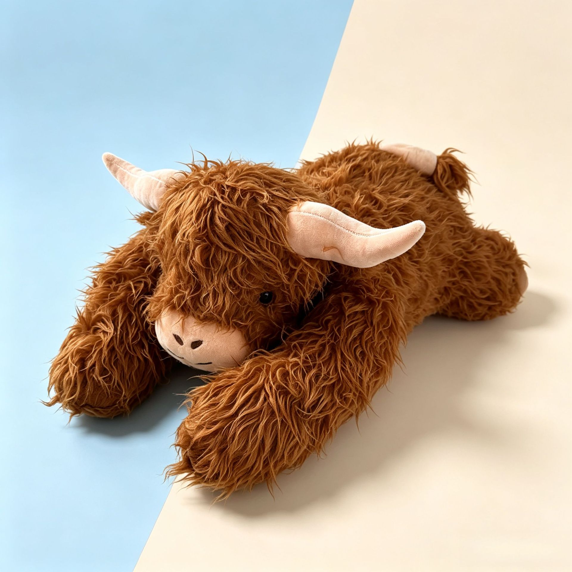 New cross-border Highland Cow Plush highland cow Scottish highland cow doll long fur doll