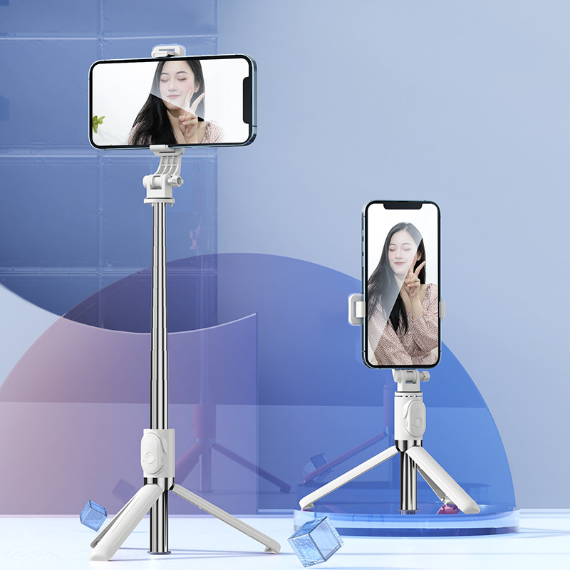 Selfie stick 0.7-meter retractable Bluetooth remote control fill light, photo and live streaming selfie stick, tripod, mobile phone stand