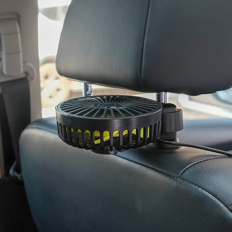 Automotive supplies: Car suction cup type rear seat fan, multi-functional rear seat rear exhaust fan in stock
