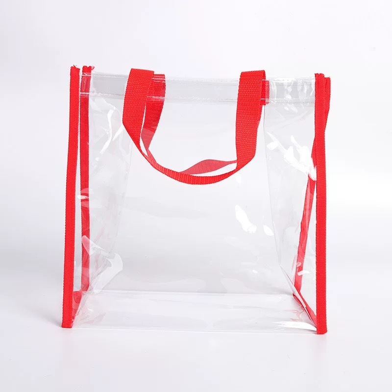 Cross-border PVC tote bags, transparent plastic tote bags, cosmetic shopping bags, jelly bags, wholesale and custom-made.