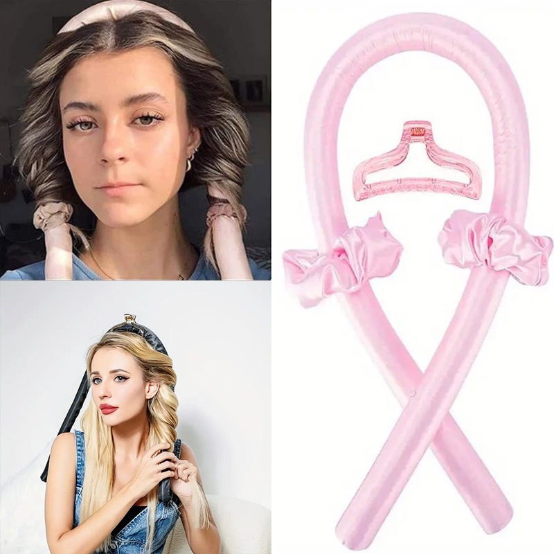 Sleep foam curling iron hair tie set, heatless curling iron, hair clip, heatless sleep curling iron