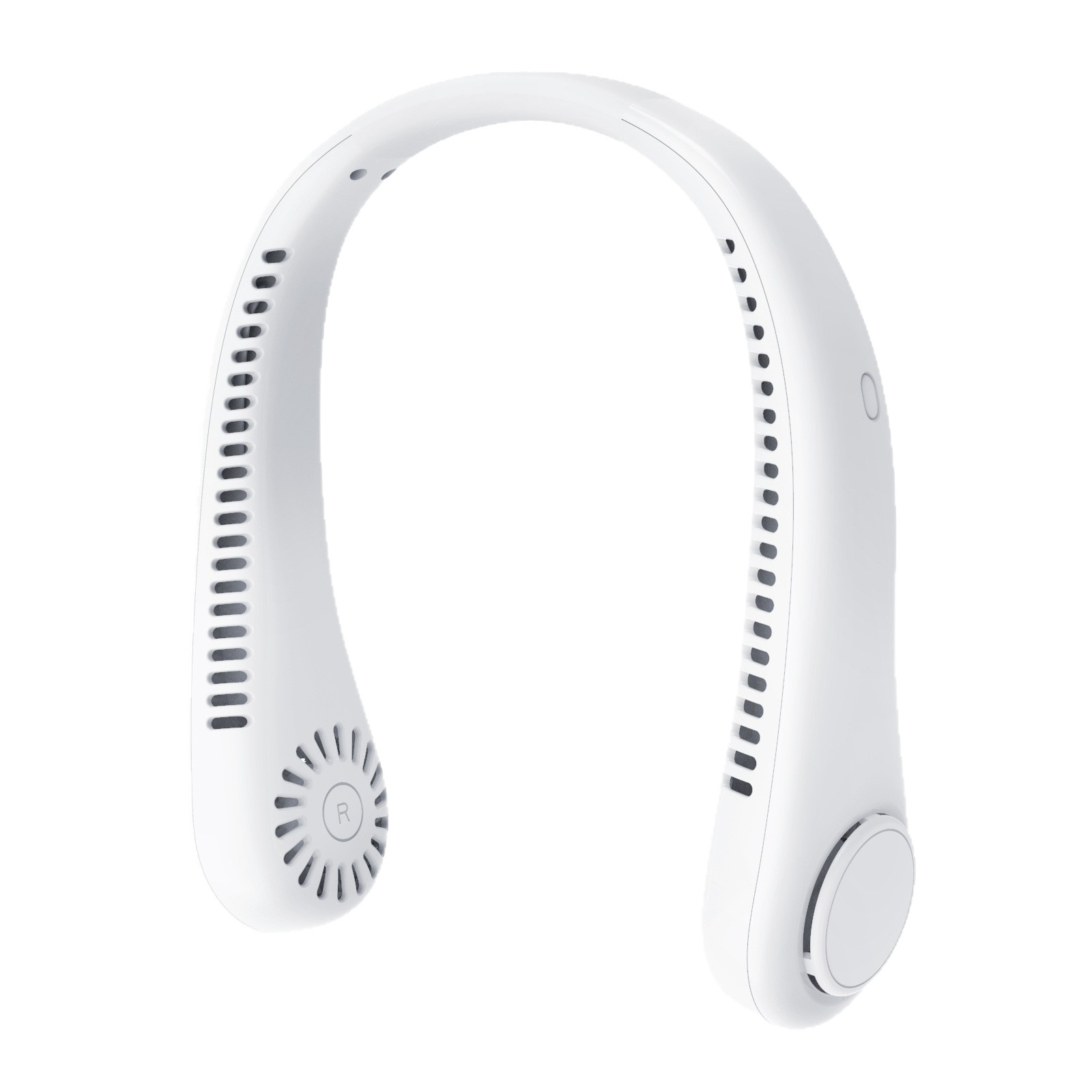 Neck fan, USB rechargeable, bladeless, quiet, powerful, cross-border outdoor mini portable fan.