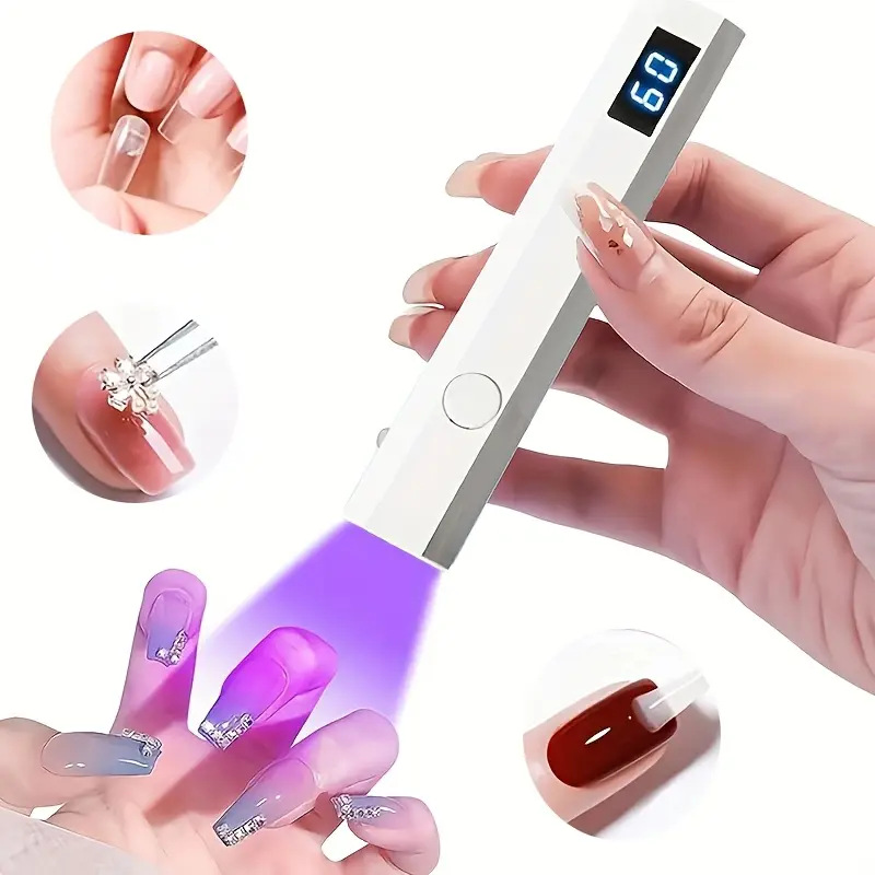 180mAh rechargeable nail lamp, portable battery-powered nail polishing lamp, nail styling lamp, single-line lamp.
