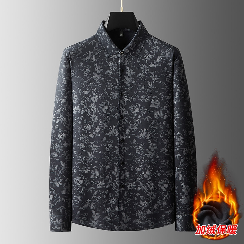 For the winter of 2025, the fleece style fleece shirt is a long-sleeved, plus-size men's wear with a weight increase of 1013