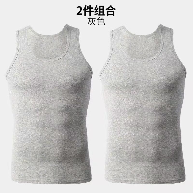 100% cotton tank top, middle-aged and elderly men's pure cotton undershirt, plus size, loose, sleeveless, father's style, suspender shirt, old-fashioned