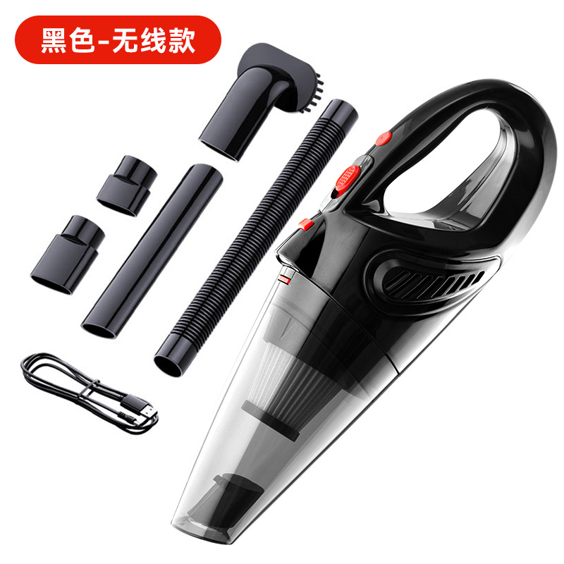 Portable car vacuum cleaner, handheld wireless battery-charging vacuum cleaner, high suction power pet hair suction vacuum cleaner