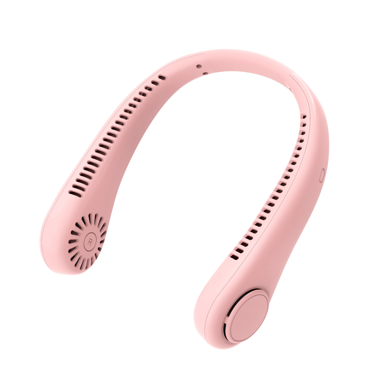 Bladeless neck fan with digital display, quiet, mini portable small fan with high airflow, USB port, suitable for students and outdoor sports.