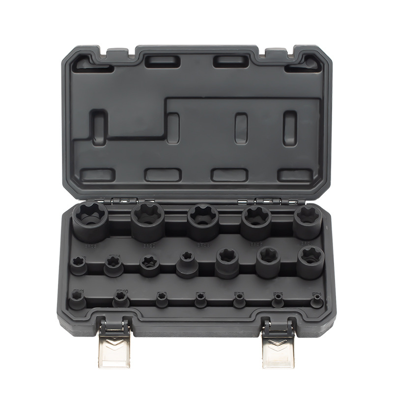 Auto repair battery pack screw removal tool, five-flower and six-flower wrench special screw wide edge E-type six-angle socket EP