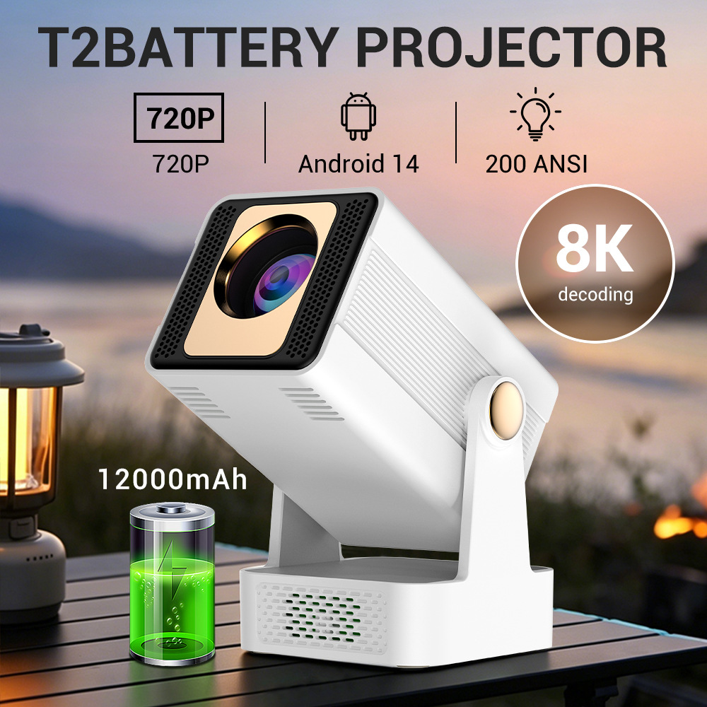 Source factory 720P high-definition portable projector, Android wireless WIFI screen projection mini home outdoor projector