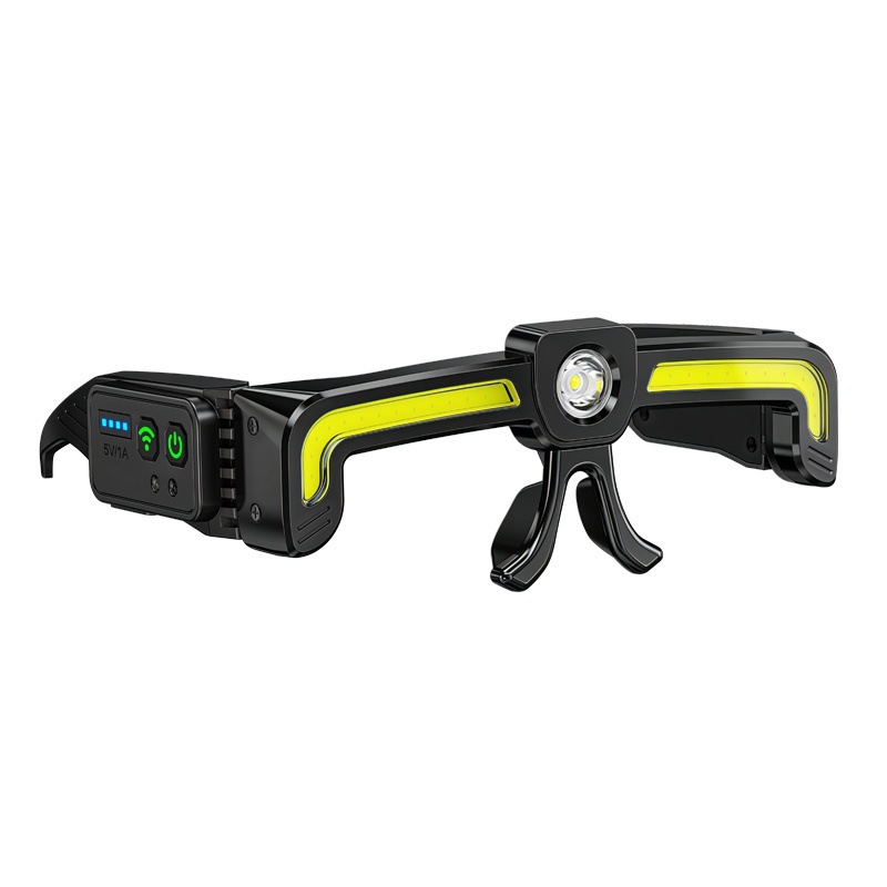 High-brightness and strong light glasses, comfortable to wear, dual-light with battery level display, auto repair and maintenance work light, USB charger