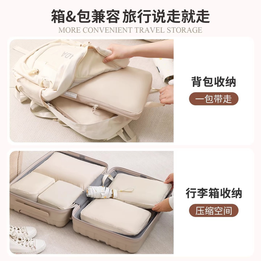 Travel luggage storage bags, down jacket compression bags, travel clothes organizer bags, clothing storage bags