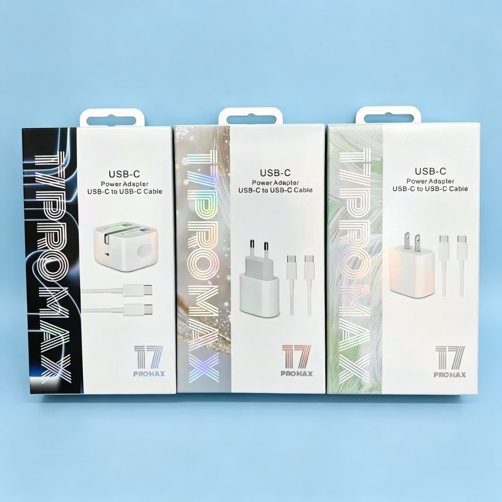 17-inch Apple 35W PD cable charging head silver card set box charger data cable 2-in-1 set adapter