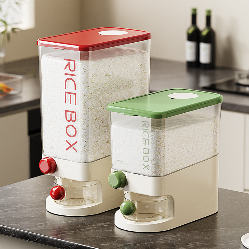A 20-pound high-end moisture-proof and insect-proof food-grade dopamine-colored practical rice storage bucket for kitchen and household use